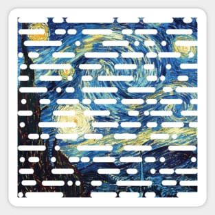 Starry night graphic design Sticker